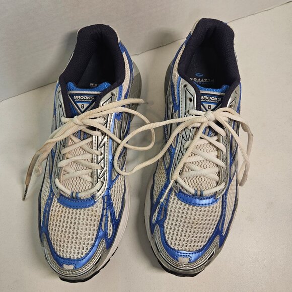 Brooks adrenaline running shoes Women 9.5 universal platform blue white athletic - Picture 2 of 10